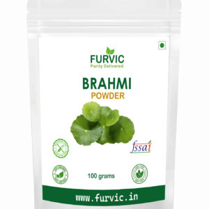 Furvic Brahmi Powder | 100g | Ayurvedic Herbal Supplement | Memory, Focus & Stress Relief Support